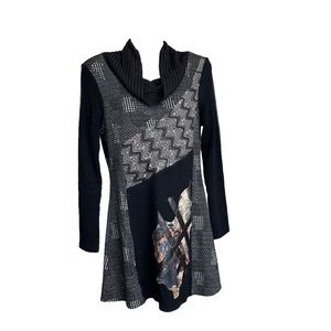 Adore patchwork knit dress small